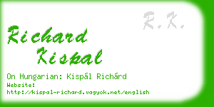 richard kispal business card