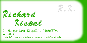 richard kispal business card